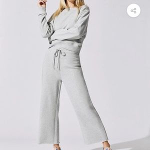 Carbon38 French Terry Capri Sweatpants and Cropped Sweatshirt